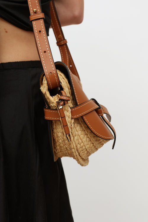 Loewe Raffia Gate Crossbody Bag