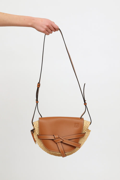 Loewe Raffia Gate Crossbody Bag