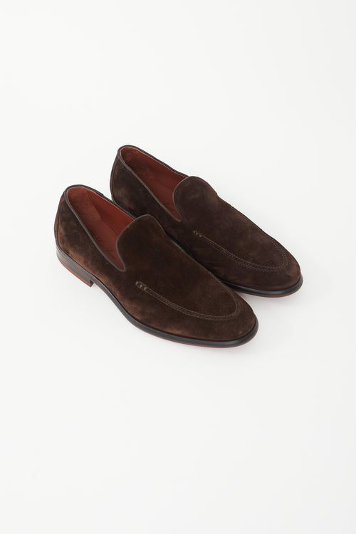 Loro Piana Brown Suede Summer Walk Loafer