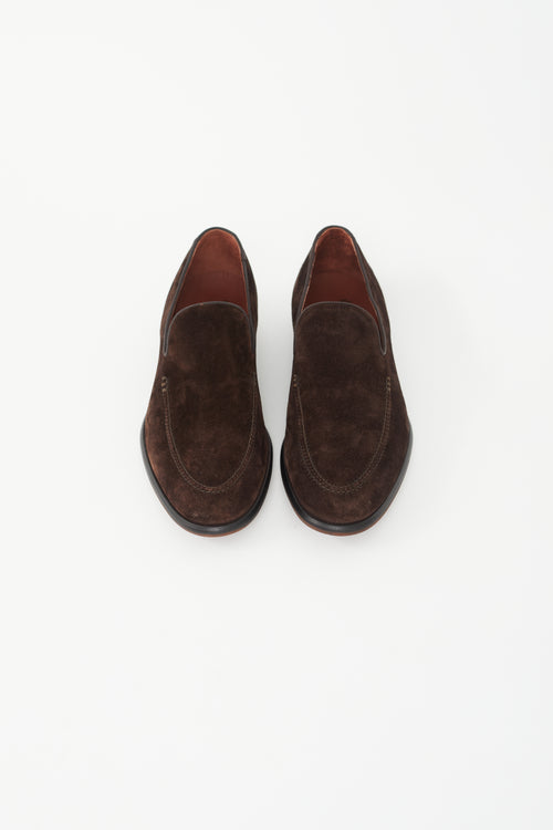 Loro Piana Brown Suede Summer Walk Loafer