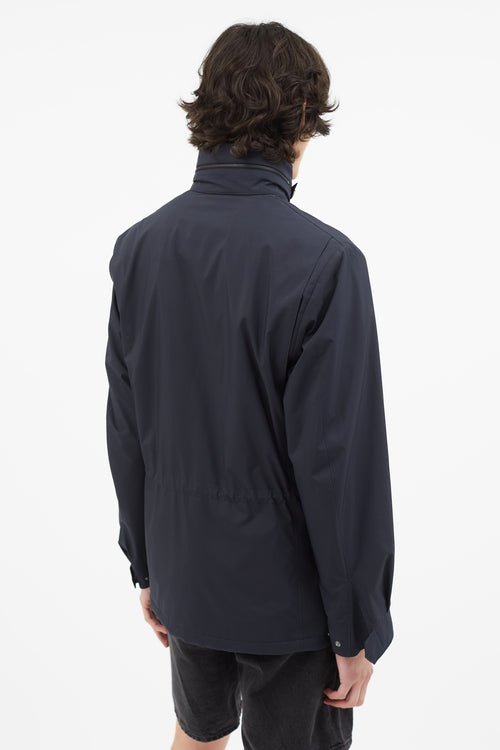 Loro Piana Navy Full Zip Traveller Jacket