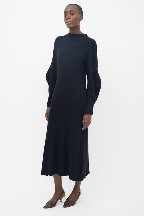 Lou Lou Studio Black Tesoro Knit  Dress