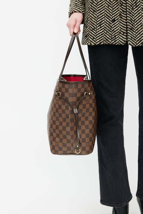 Louis Vuitton Brown Damier Ebene Neverfull MM Tote Bag