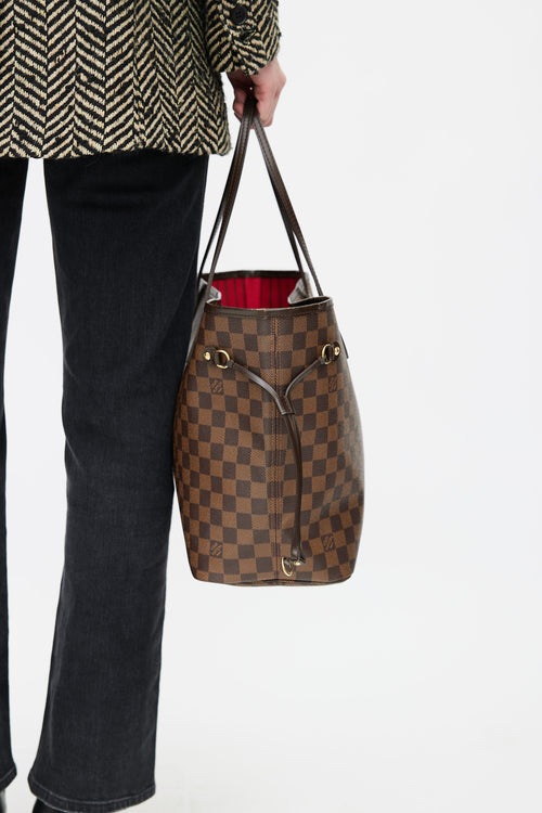 Louis Vuitton Brown Damier Ebene Neverfull MM Tote Bag