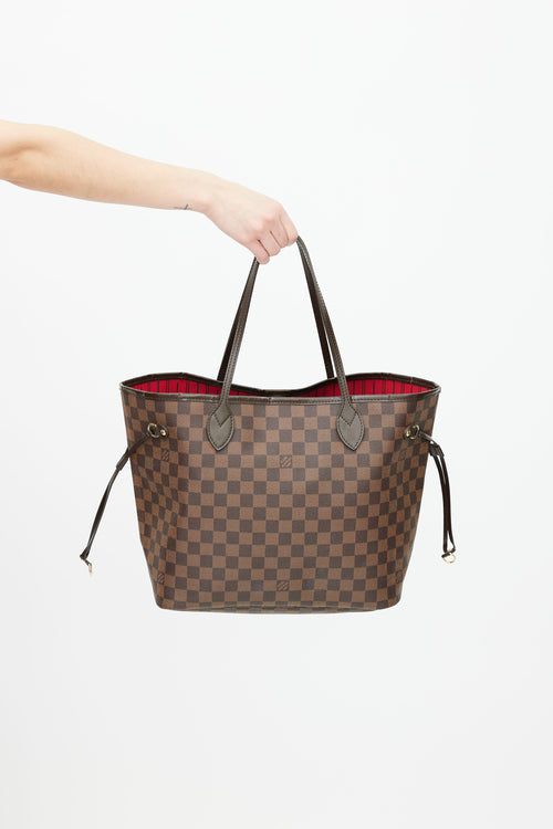 Louis Vuitton Brown Damier Ebene Neverfull MM Tote Bag