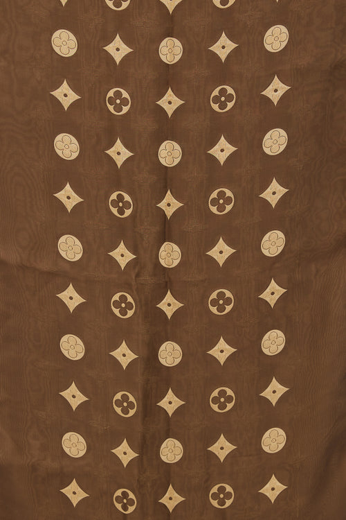 Louis Vuitton Brown 
Gold Layered Scarf