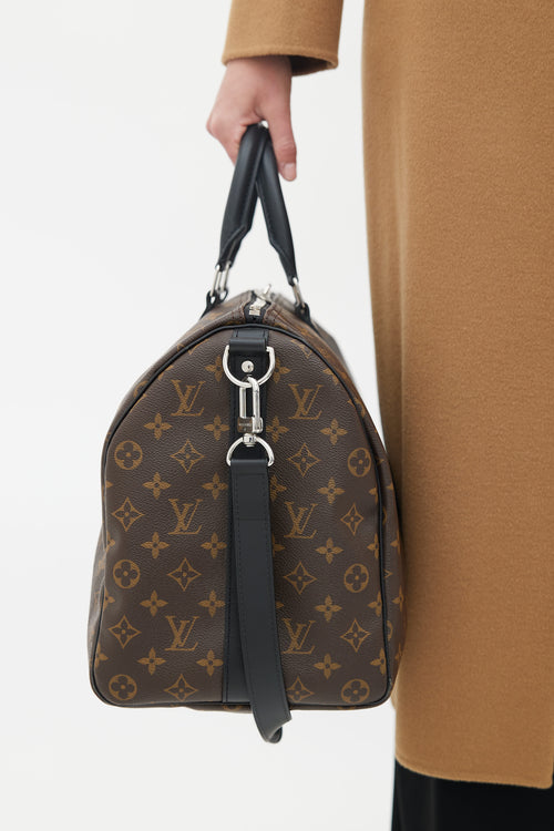 Louis Vuitton Brown Monogram Macassar Keepall Bandoulière 45 Duffle Bag