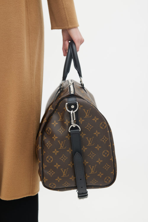 Louis Vuitton Brown Monogram Macassar Keepall Bandoulière 45 Duffle Bag