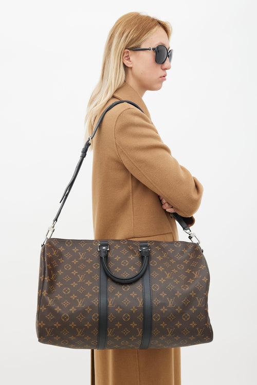 Louis Vuitton Brown Monogram Macassar Keepall Bandoulière 45 Duffle Bag