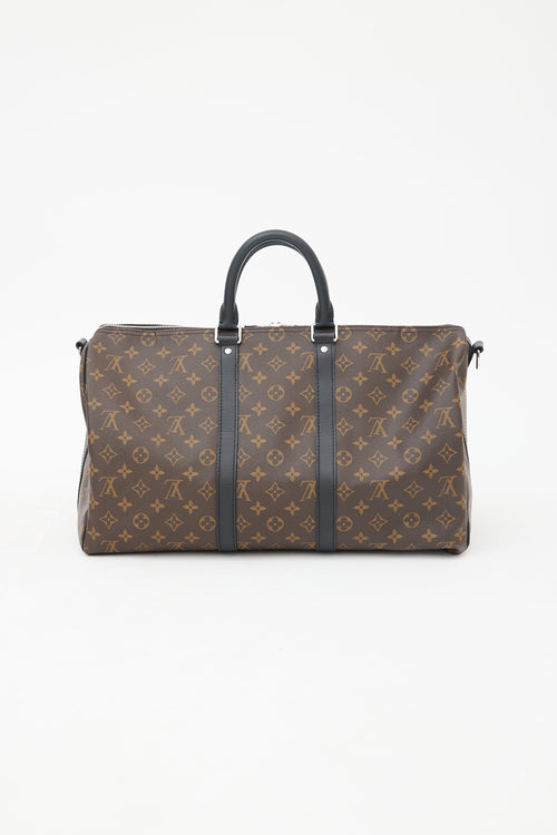 Louis Vuitton Brown Monogram Macassar Keepall Bandoulière 45 Duffle Bag