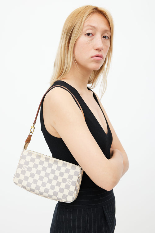 Louis Vuitton Cream Damier Azur Pochette Accessoires Bag