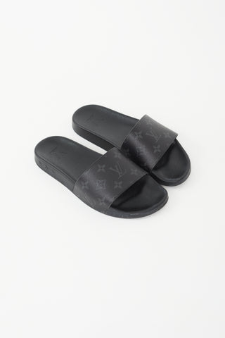 Louis Vuitton Black Waterfront Mule Slide