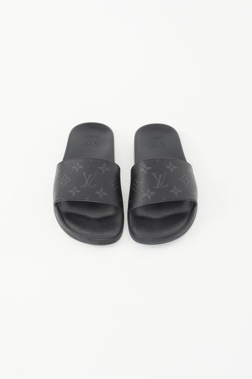 Louis Vuitton Black Waterfront Mule Slide