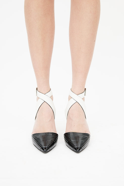 Louis Vuitton FW 2015 Black 
White D
Orsay Heel