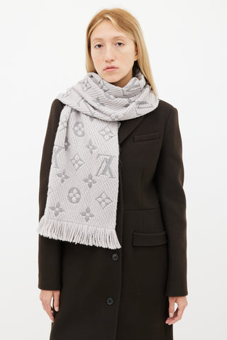 Louis Vuitton Grey Logomania Tassel Scarf