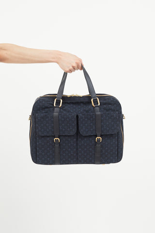 Louis Vuitton Navy 
Gold Monogram Shoulder Bag