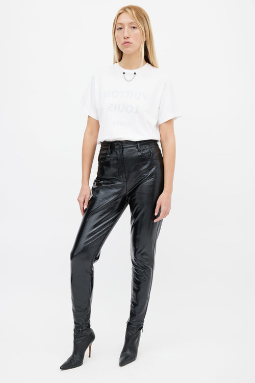 Louis Vuitton Black Crinkled Vinyl Pant