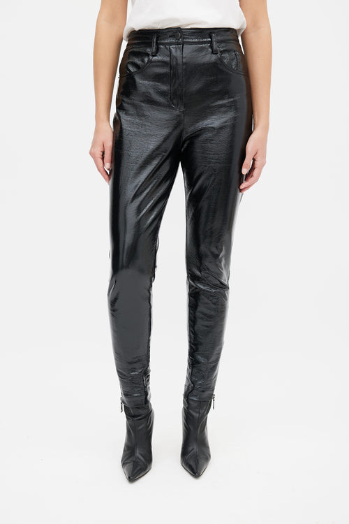 Louis Vuitton Black Crinkled Vinyl Pant