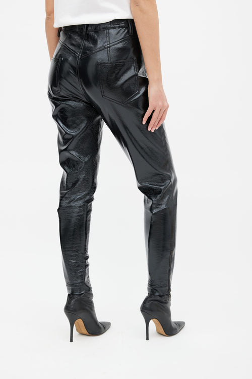 Louis Vuitton Black Crinkled Vinyl Pant