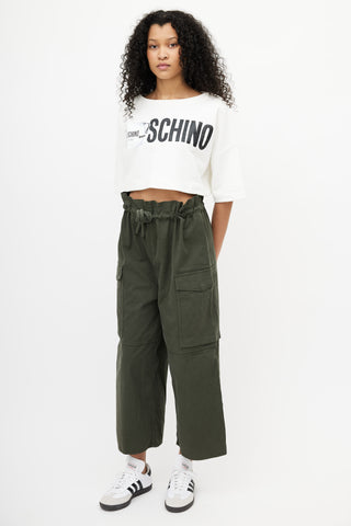 Green Wide Leg Cargo Pant