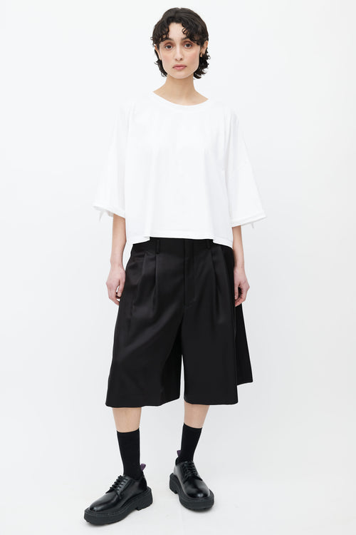 MM6 Maison Margiela White Short Sleeves Scarf T-Shirt