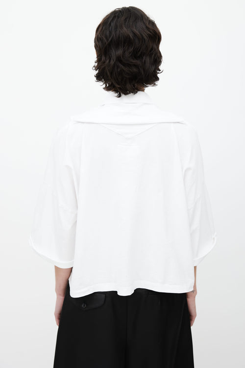 MM6 Maison Margiela White Short Sleeves Scarf T-Shirt