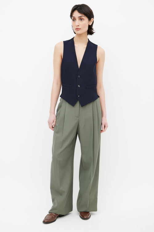 Maison Margiela Navy Three Button Vest