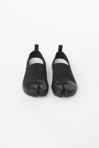 Maison Margiela Black Canvas 
Rubber Tabi Flat