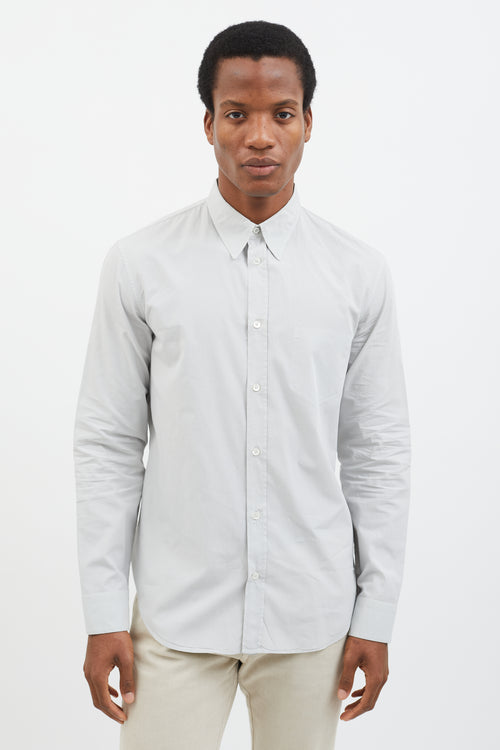 Maison Margiela Light Grey Long Sleeve Button Up Shirt