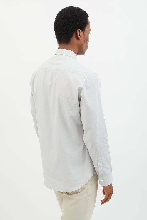 Maison Margiela Light Grey Long Sleeve Button Up Shirt