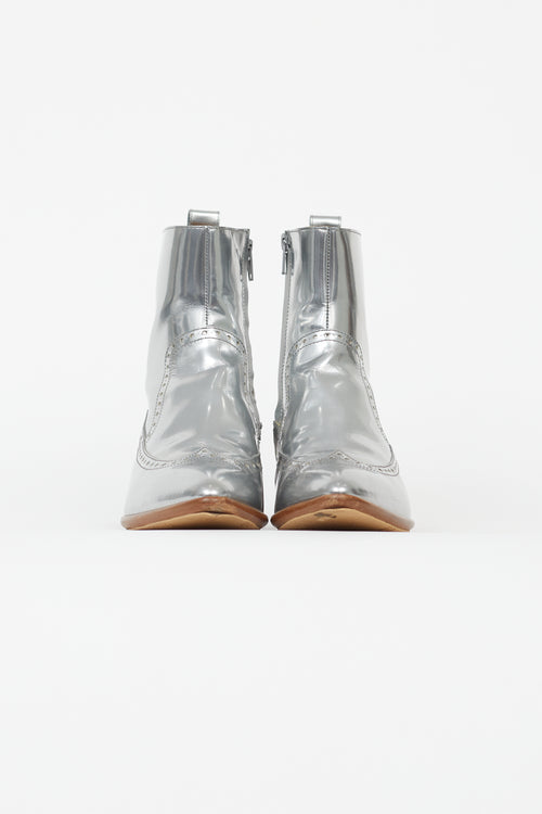 Maison Margiela Silver Western Ankle Boot