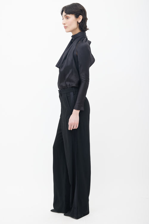 Maison Margiela Spring 2016 Black Tie Halter Neck Jumpsuit