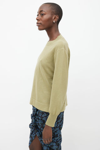 Margaret Howell Green Knit Crewneck Sweater