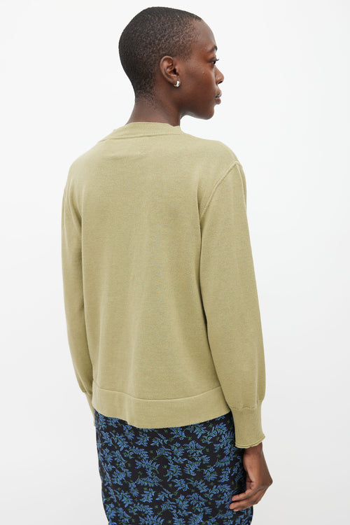 Margaret Howell Green Knit Crewneck Sweater