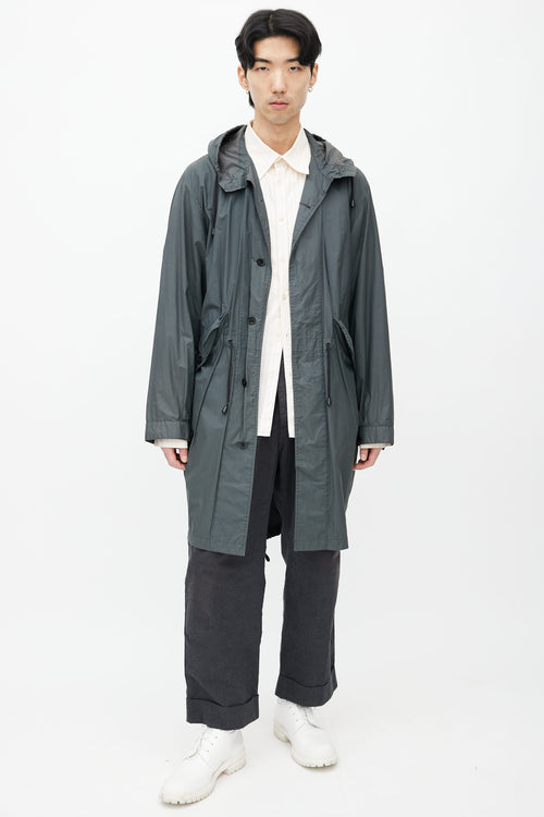 Margaret Howell Grey Shell Hooded Jacket