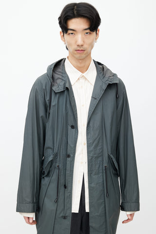 Margaret Howell Grey Shell Hooded Jacket