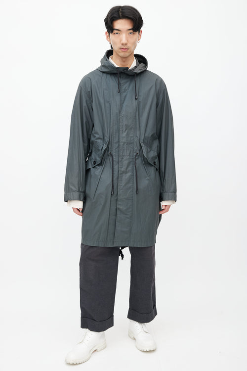 Margaret Howell Grey Shell Hooded Jacket