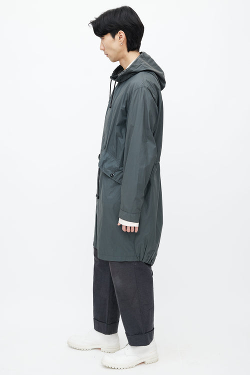 Margaret Howell Grey Shell Hooded Jacket