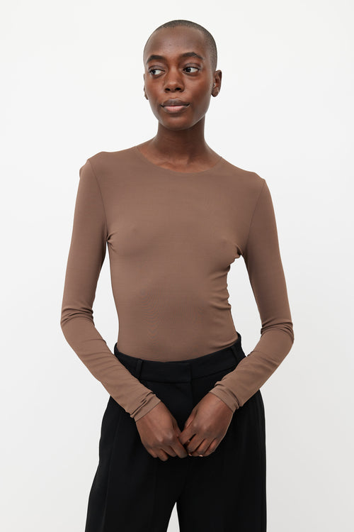 Maison Margiela Brown Longsleeve Bodysuit