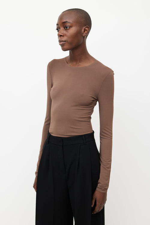 Maison Margiela Brown Longsleeve Bodysuit