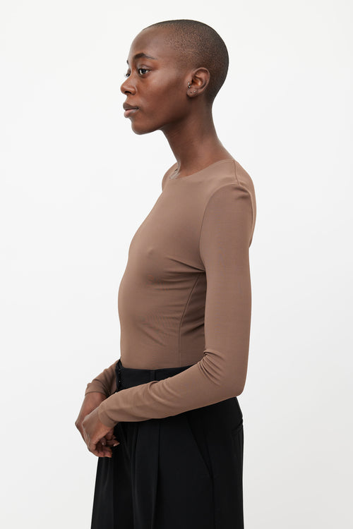 Maison Margiela Brown Longsleeve Bodysuit