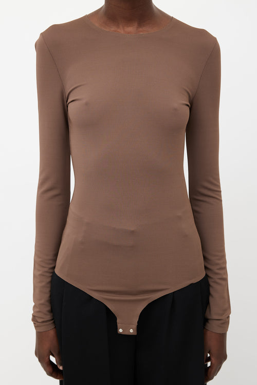 Maison Margiela Brown Longsleeve Bodysuit