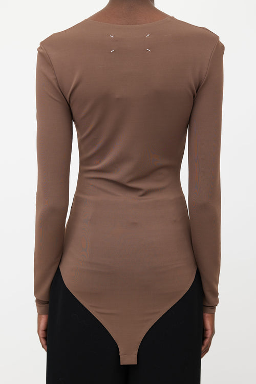 Maison Margiela Brown Longsleeve Bodysuit