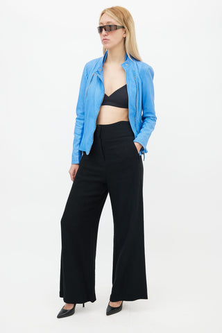 Marni Black Wool Wide Leg Trouser