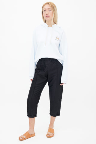 Marni Black Wool Pressed Crease Capri