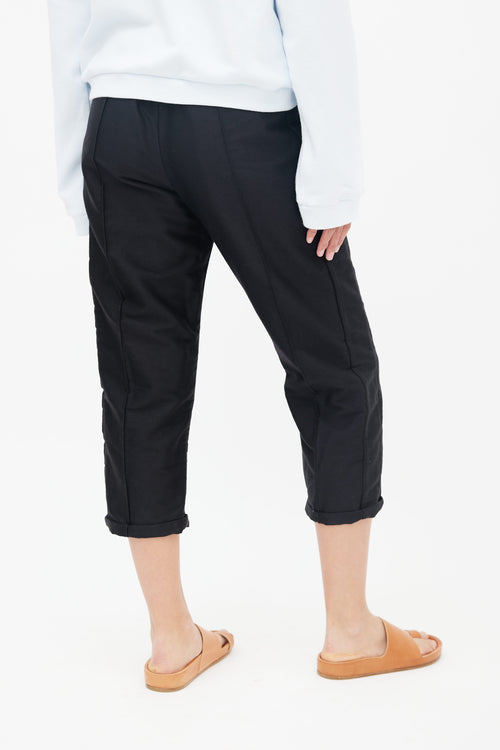 Marni Black Wool Pressed Crease Capri