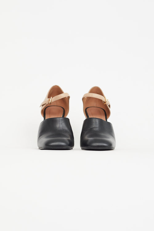 Marni Black 
Multi Square Toe Heeled Mule