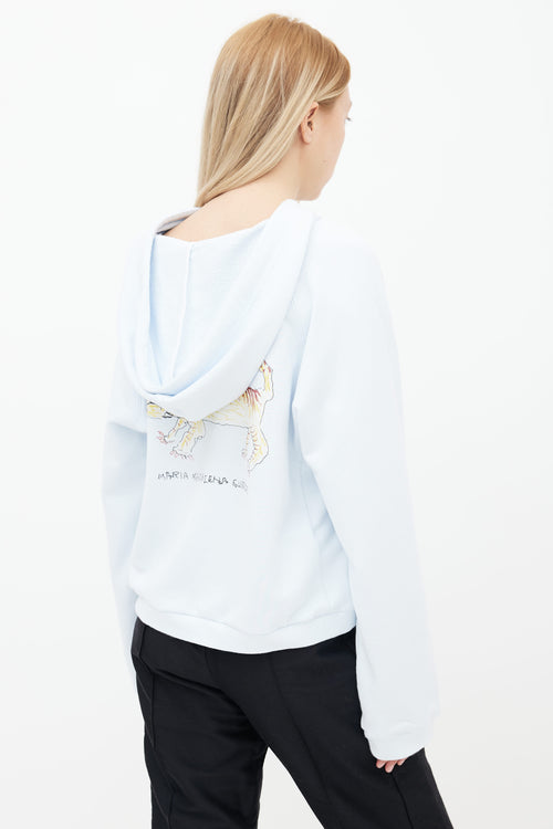 Marni Capsule 2022 Blue Graphic Print Hoodie