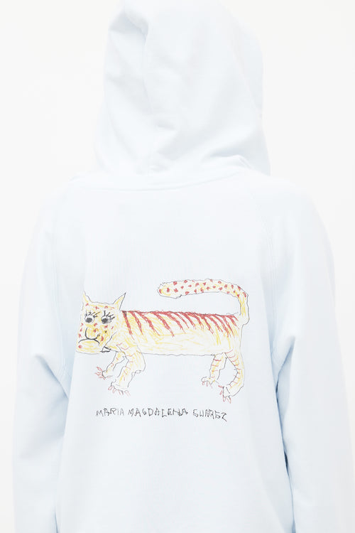 Marni Capsule 2022 Blue Graphic Print Hoodie