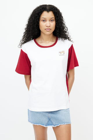 Marni Capsule 2022 Red 
White Graphic T-Shirt